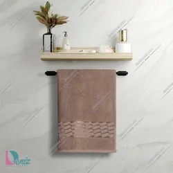 حوله استخری طرح آرام رنگ شکلاتی - deniztowel