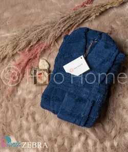 حوله تن پوش هیرو طرح زبرا رنگ سرمه ای - deniztowel