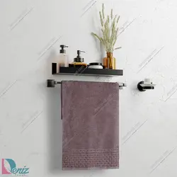 حوله حمامی طرح امرالد رنگ شکلاتی - deniztowel