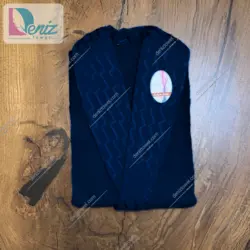 حوله تن پوش آرام رنگ سرمه ای - deniztowel