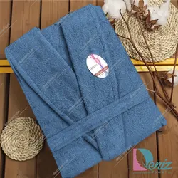 حوله تن پوش سوپر سایز طرح کارن رنگ آبی - deniztowel