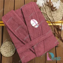 حوله تن پوش سوپر سایز طرح کارن رنگ کالباسی تیره - deniztowel