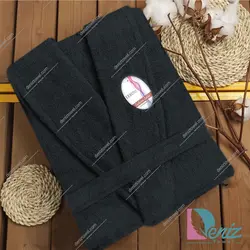 حوله تن پوش سوپر سایز طرح کارن رنگ نوک مدادی - deniztowel