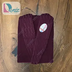 حوله تن پوش آرام رنگ بادمجانی - deniztowel
