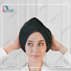 حوله سر طرح ساده مدل کلاه پیچ رنگ نوک مدادی - deniztowel