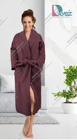 حوله تن پوش با طرح ساده رنگ سماقی روشن - deniztowel