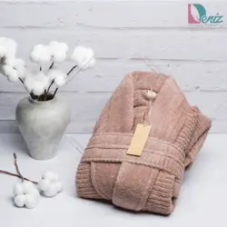 حوله تن پوش Cotton Life رنگ نسکافه ای - deniztowel