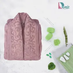 حوله تن پوش طرح الینا رنگ کالباسی - deniztowel