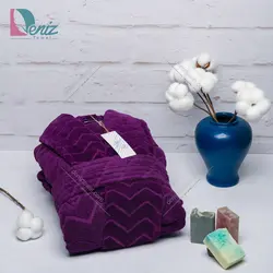 حوله تن پوش البروس رنگ بنفش تیره - deniztowel
