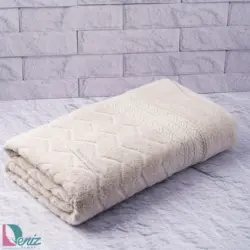 حوله حمامی طرح البروس رنگ کرم - deniztowel