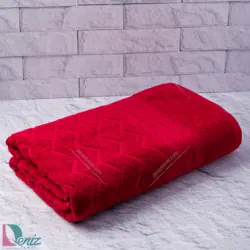 حوله استخری طرح البروس رنگ زرشکی - deniztowel