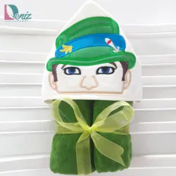 حوله کودک شنلی طرح مرد ماهیگیر - deniztowel