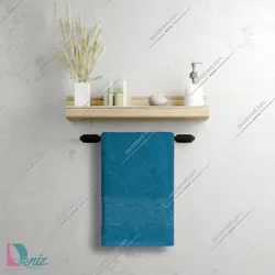 حوله دستی بزرگ طرح آرام رنگ آبی - deniztowel