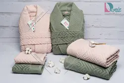 حوله ست عروس و داماد MAESTA صدری و پودرا - deniztowel