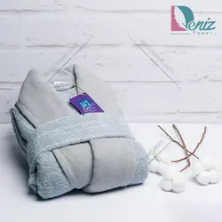 حوله تن پوش فارینا رنگ نقرابی - deniztowel