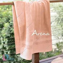 حوله دستی طرح آرنا رنگ گلبهی - deniztowel