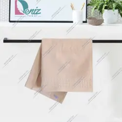حوله دستی طرح هاروتس رنگ نسکافه ای - deniztowel