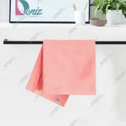 حوله دستی طرح هاروتس رنگ گلبهی - deniztowel