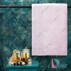 حوله استخری طرح کاریزما رنگ صورتی روشن - deniztowel