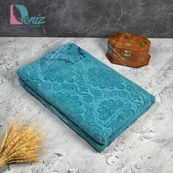 حوله حمامی طرح آکانتوس رنگ کله غازی - deniztowel