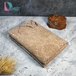 حوله حمامی طرح آکانتوس رنگ نسکافه ای - deniztowel