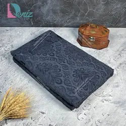 حوله حمامی طرح آکانتوس رنگ نوک مدادی - deniztowel