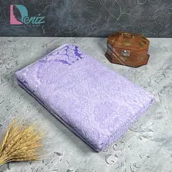 حوله حمامی طرح آکانتوس رنگ یاسی - deniztowel