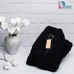 حوله تن پوش Cotton Life رنگ مشکی - deniztowel