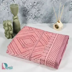 حوله حمامی طرح لیدیا رنگ کالباسی - deniztowel