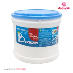 بیژن سس مایونز پرچرب دبه ای 1/8کیلوگرم