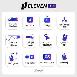 ماوس مخصوص بازی ایلون مدل GM1