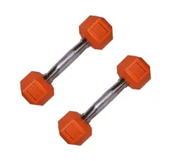 دمبل شش ضلعی رنگی 2/5 کیلوگرمی رنگی بسته 2 عددی