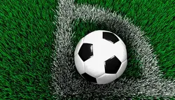 دانلود فوتیج موشن گرافیک توپ فوتبال و زمین چمن