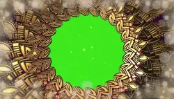 فوتیج پرده سبز اسلایدشو عروسی با قاب طلایی