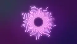 فوتیج اکولایزر دایره ای شکل موج صوتی