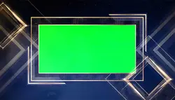 فوتیج پرده سبز اسلایدشو قاب طلایی