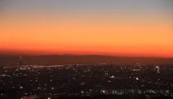 فوتیج تایم لپس غروب خورشید بر فراز تهران