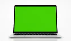 فوتیج  پرده سبز صفحه نمایش خالی لپ تاپ