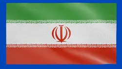 فوتیج انیمیشن پرچم ایران با بک گراند آبی