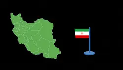 موشن گرافیک پرچم ایران و انیمیشن شکل نقشه