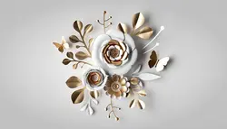 فوتیج دسته گل تزئینی جشن از گل های کاغذی در حال رشد