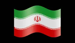 فوتیج پرچم متحرک ایران با پس زمینه مشکی