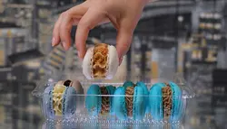 فوتیج دسر پخت شیرینی های فرانسوی ماکارون