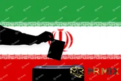 عکس استوک پرچم ایران با صندوق رای