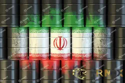 عکس مفهوم انرژی سوخت نفت ایران عکس استوک پرچم ایران روی بشکه