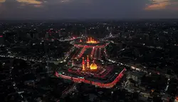 فیلم خام حرم امام حسین با هلی شات با کیفیت بالا برای تدوین