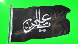 دانلود فوتیج پرده سبز کروماکی پرچم یا علی مدد با کیفیت بالا