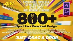 دانلود پروژه آماده پریمیر : بسته زیرنویس خبری ورزشی   Sport Pack - Broadcast Design MOGRT