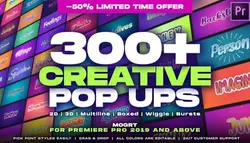 دانلود پروژه تایپوگرافی پریمیر : 300 تایپوگرافی پاپ آپ  Creative Pop Ups Pack