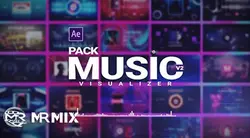 دانلود پروژه آماده افتر افکت : مجموعه اکولایزر  Music Visualizer Pack